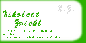 nikolett zwickl business card